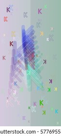 Alphabet K icon pattern