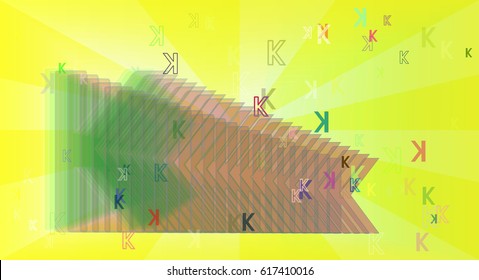 Alphabet K icon texture