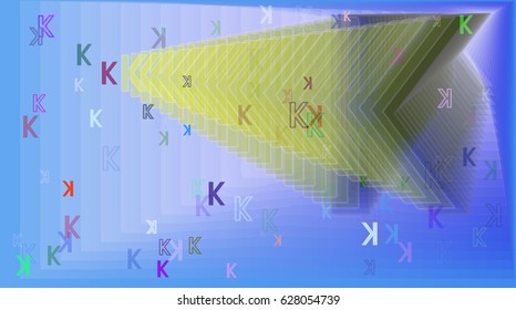 Alphabet K icon vector