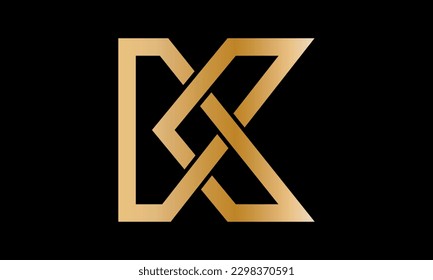 Alphabet-K-Initial-Logo, abstrakte Vektorvorlage