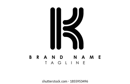 Letras del logotipo de Alphabet K Logo de Iniciales Monograma