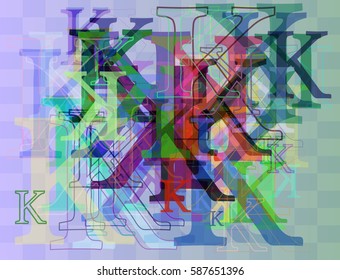 Alphabet K template background