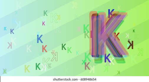 Alphabet K Texture Template Stock Vector (Royalty Free) 608948654