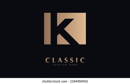 plantilla de monogramo del logotipo del vector del alfabeto k