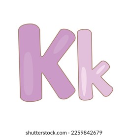 Alphabet K For Vocabulary Illustration Vector Clipart