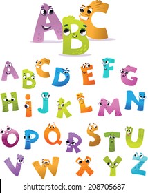 Alphabet for the kids: funny letters cartoon
