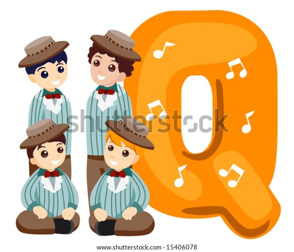Alphabet Kids Quartet Vector Stock Vector (Royalty Free) 15406078