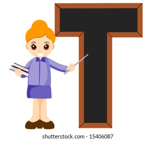 Alphabet Kids (Teacher) - Vector
