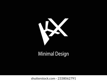 Alphabet KX, KX monogram, Art line, Vector logo design, Initial logo, 