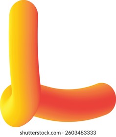 Alphabet L 3d design by illastation