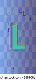 Alphabet L art design