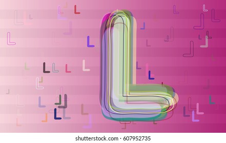 Alphabet L background idea