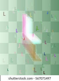 Alphabet L design background