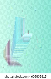 Alphabet L design texture