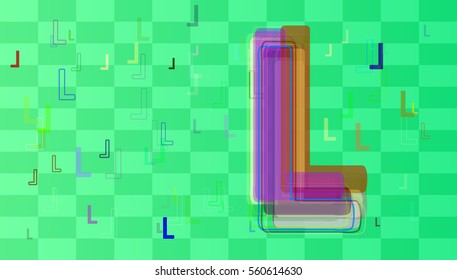 Alphabet L design vector