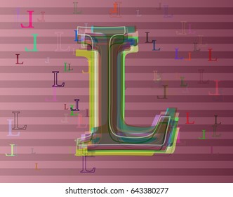 Alphabet L elements icon