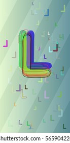 Alphabet L icon background