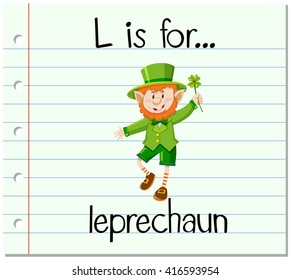 Alphabet  L Is For Leprechaun Illustration