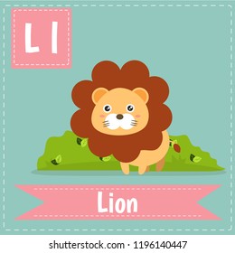 alphabet L letter flashcard
Lion for kids learning English vocabulary.
Cute children ABC animal zoo.
Instruction media
Vector illustration.