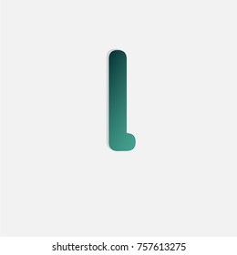 alphabet " l " letter with gradient effect 