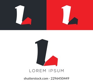 Alphabet 'L' Logo-Vektorvorlage mit abstrakter Form