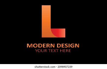 Alphabet l moderne, abstrakte Vorlage für das abstrakte Monogramm-Vektorlogo