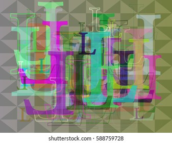 Alphabet L pattern art