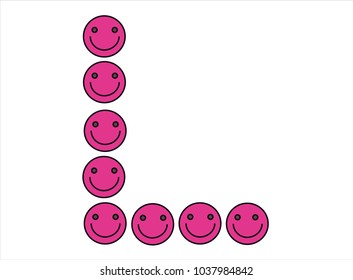 alphabet "L" is smile vector and font.