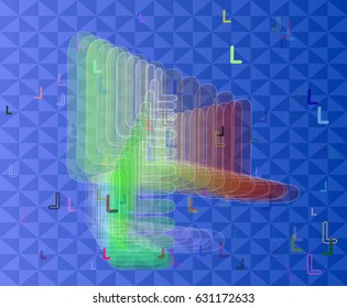 Alphabet L template icon