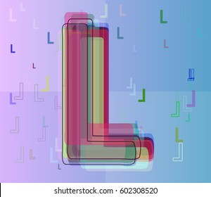 Alphabet L template texture
