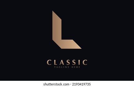 alphabet l vector logo monogram template