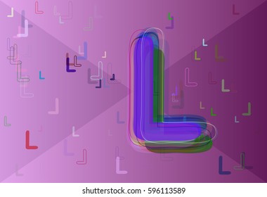 Alphabet L vector template