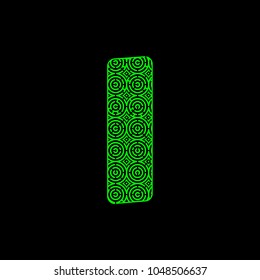 alphabet labirint green black I