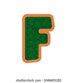 Alphabet labirint green F