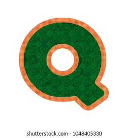 Alphabet labirint green Q