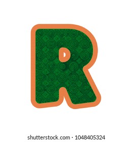Alphabet labirint green R