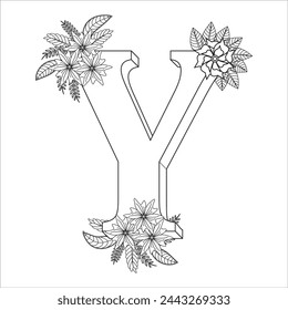 Alphabet Latter Coloring Book Pages