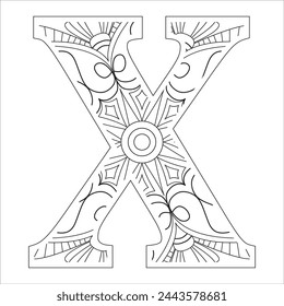 Alphabet Latter Coloring Book Pages