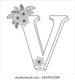 Alphabet Latter Coloring Book Pages