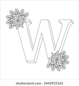 Alphabet Latter Coloring Book Pages