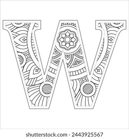 Alphabet Latter Coloring Book Pages