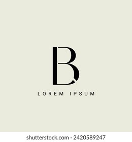 Alphabet LB and BL illustration monogram vector logo template