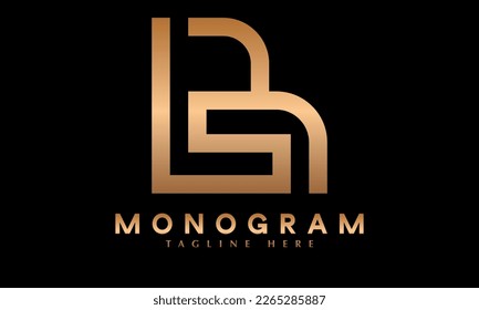 Alphabet LB r BL letter abstract monogram vector logo template