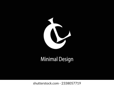 Alfabeto LC, monograma LC, línea de arte, diseño del logotipo vector, logotipo inicial, 