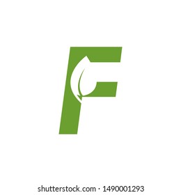 Alphabet leaf graphic design template vector isolated illustration