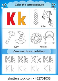 letter k worksheets images stock photos vectors shutterstock