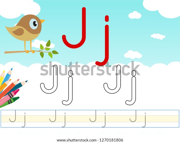 Alphabet Learning Letters Coloring Graphics Printable Stock Vector ...