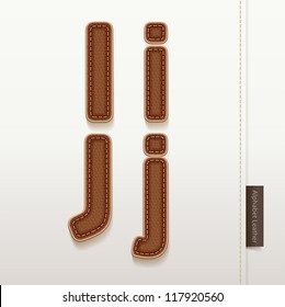 Alphabet Leather Skin Texture. vector illustration. More leather typeface style in my portfolio.