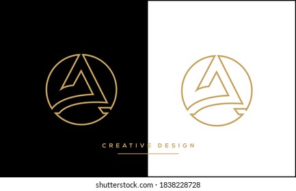 Alphabet Letter A, Alpha Logo Monogram Emblem