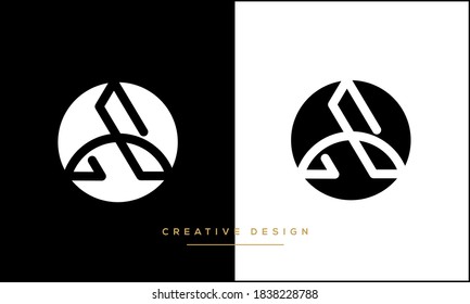 Alphabet Letter Alpha Logo Monogram Emblem Stock Vector (royalty Free 